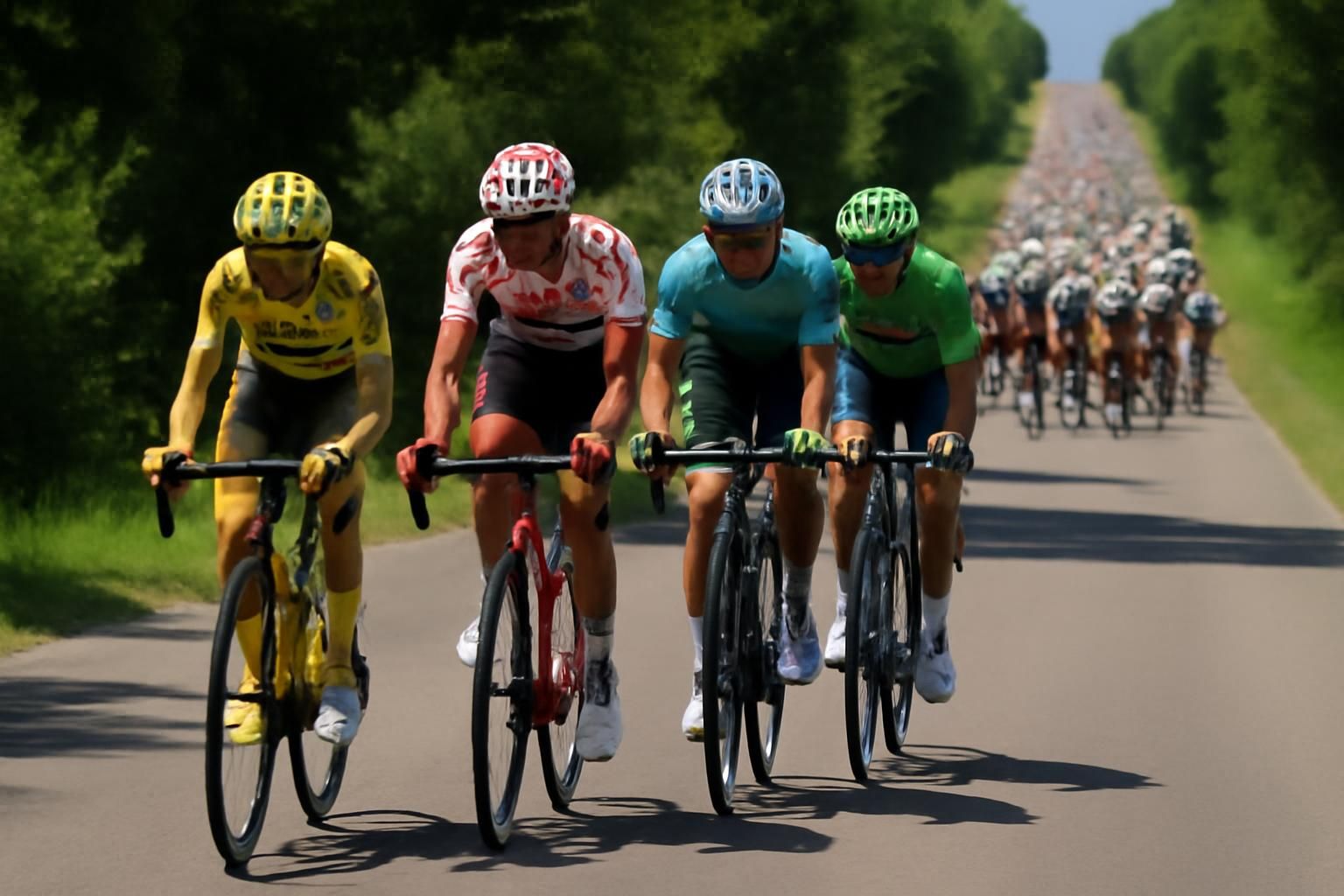 suivez en direct le tour de france 2026 avec quatre échappés en tête, prêts à écrire une page historique avec une première victoire potentielle.