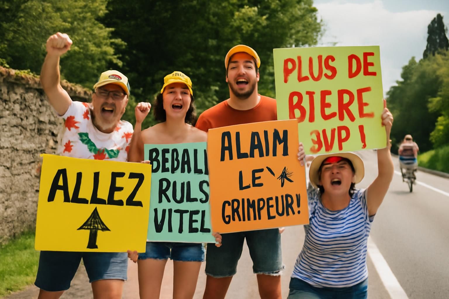 découvrez les pancartes les plus drôles du tour de france dans le lyonnais, mêlant jeux de mots ingénieux et clins d'œil humoristiques qui font sourire les spectateurs.