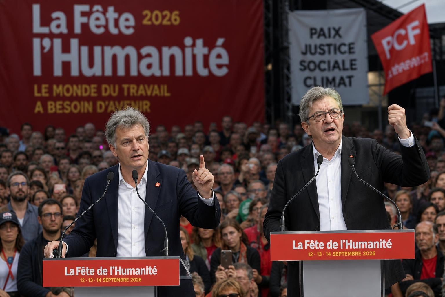 présidentielle 2027 : lors de la fête de l'huma, le pcf se positionne de manière plus radicale que la france insoumise, marquant un duel crucial pour l'avenir de la gauche en france.