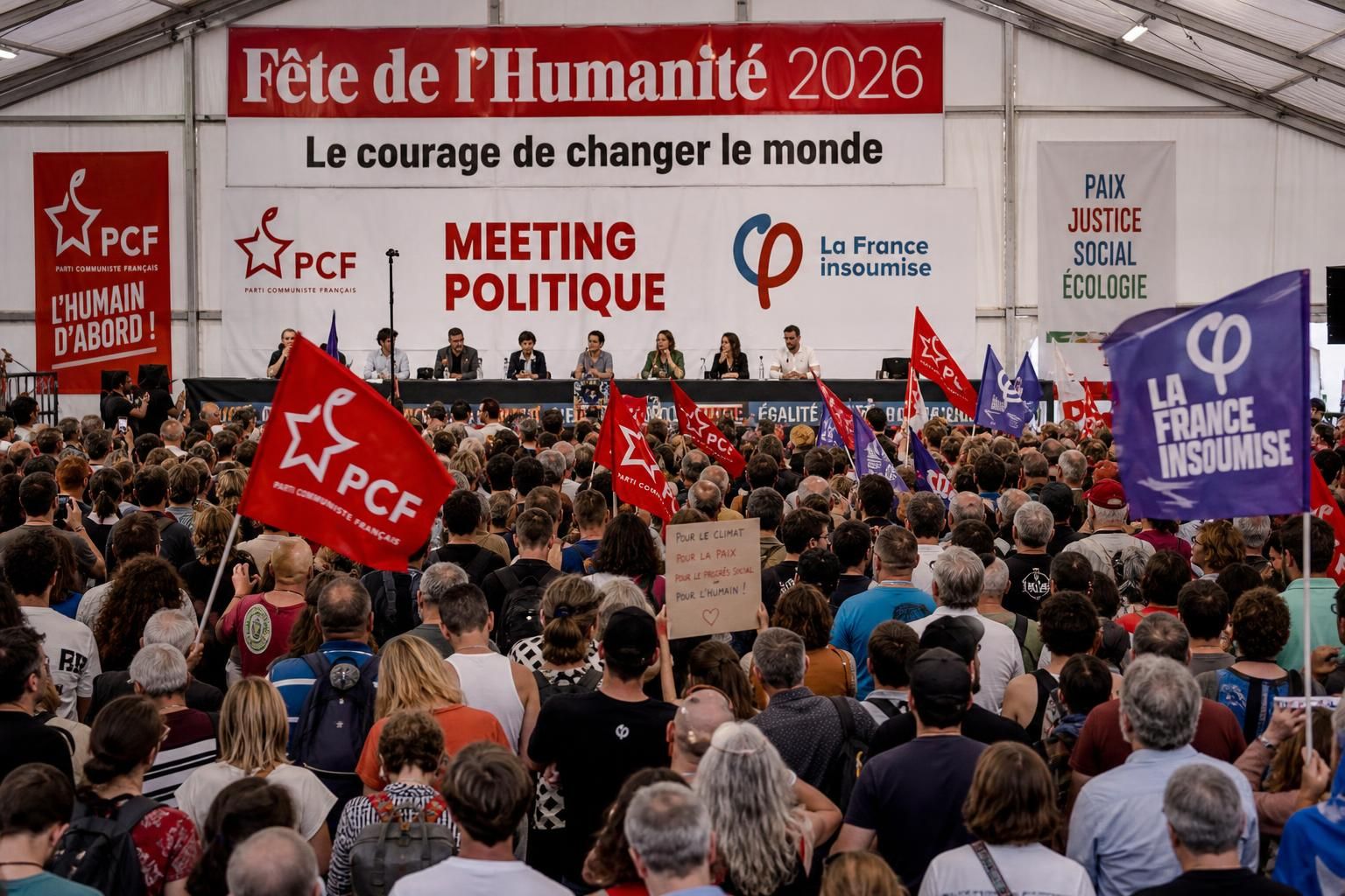 à la fête de l’huma, le pcf affiche une position plus radicale que la france insoumise dans la course présidentielle de 2027, marquant un duel décisif pour l'avenir de la gauche.