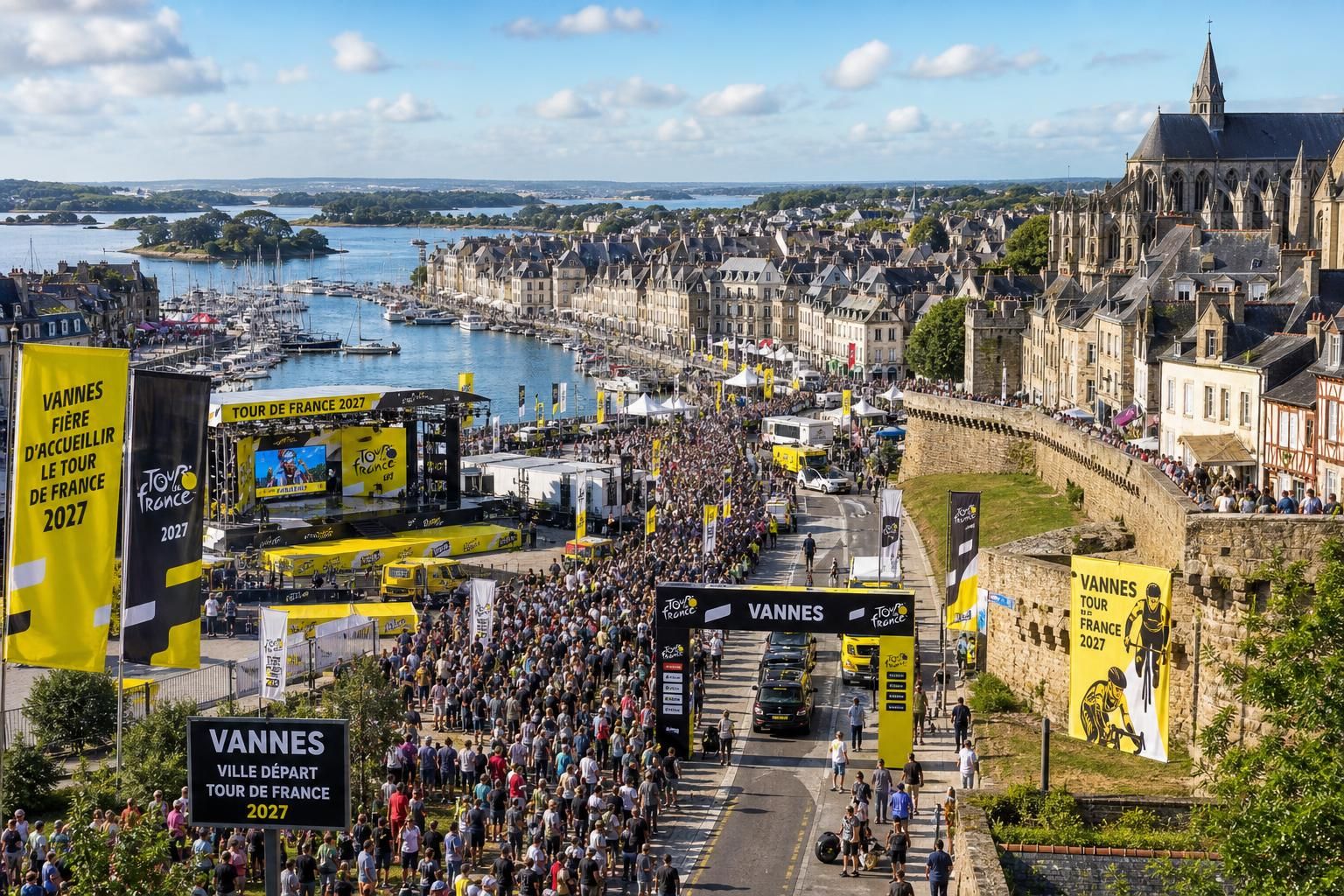 découvrez comment le tour de france 2027 à vannes prépare une négociation fructueuse avec un impact économique attendu d'un million d'euros pour la région.