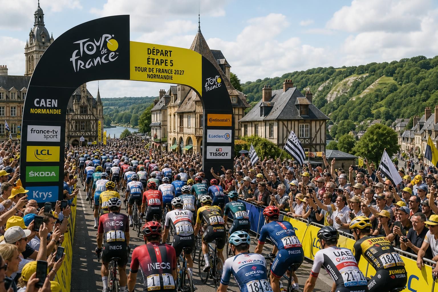 découvrez le parcours du tour de france 2027 avec une nouvelle étape normande débutant après cherbourg, promettant émotions et paysages exceptionnels.