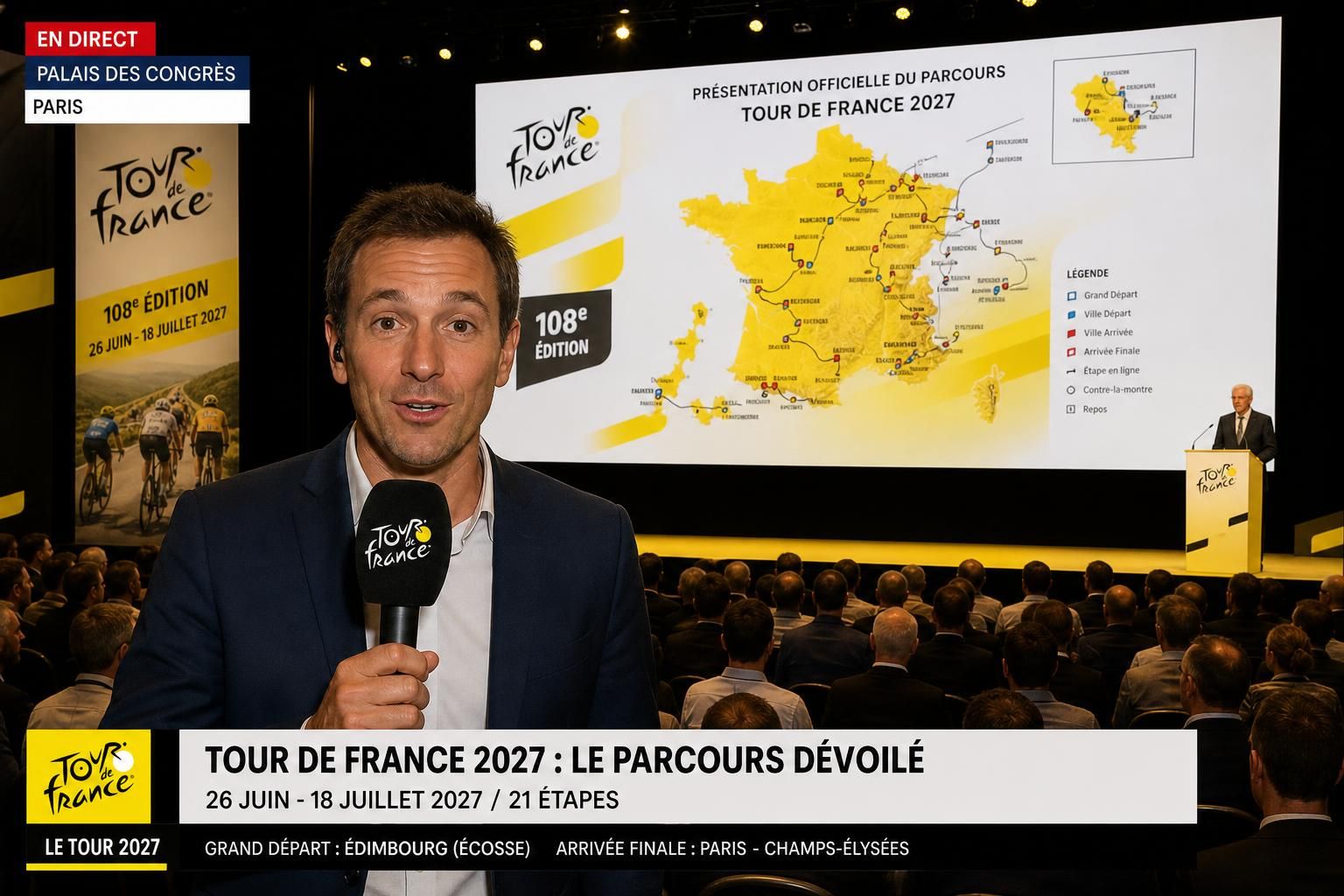 découvrez quand et où regarder la révélation officielle du parcours du tour de france 2027 pour ne rien manquer de cet événement incontournable du cyclisme.